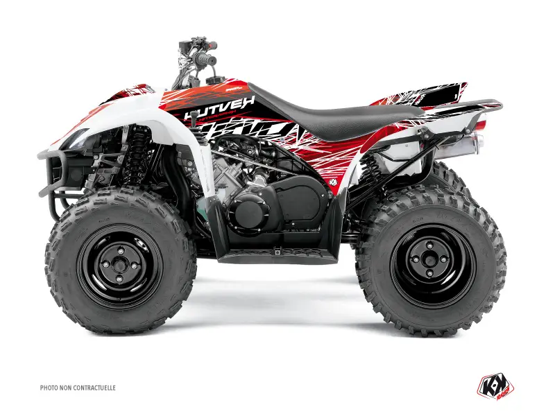 Kit déco quad Eraser Yamaha 350-450 Wolverine rouge blanc 2006-2009