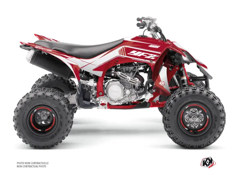 Kit Déco Quad Corporate KUTVEK Yamaha 450 YFZ R Rouge Noir 2014-2023