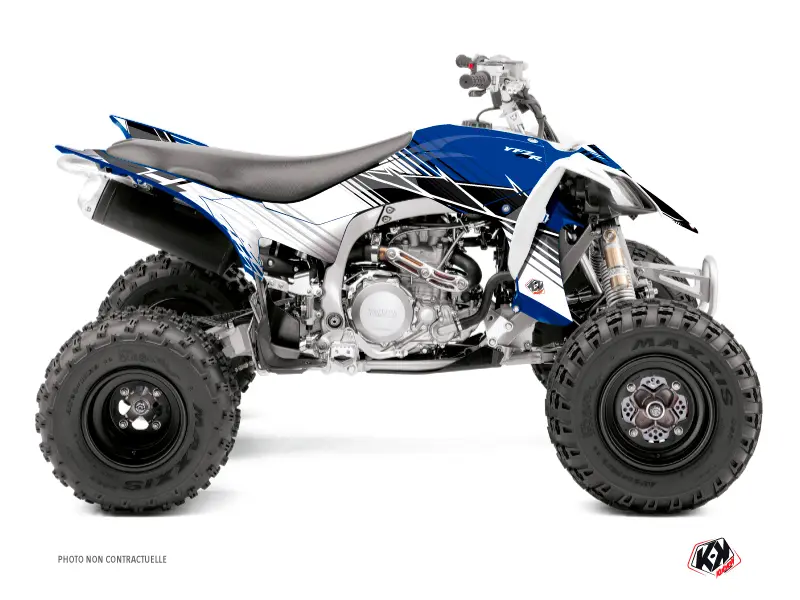쿼드 스트라이프 데칼 키트 야마하 450 YFZ R 블루 (2014-2023) KUTVEK