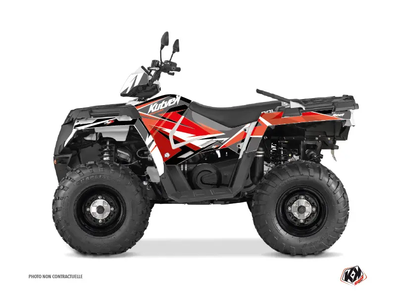 Kit déco quad KUTVEK Stage Polaris 570 Sportsman Forest rouge 2018-2020