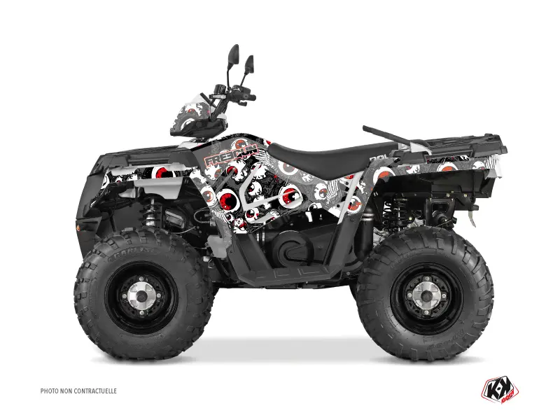 Σετ Αισθητικής Quad Freegun Eyed Polaris 570 Sportsman Forest Γκρι Κόκκινο (2018-2020)