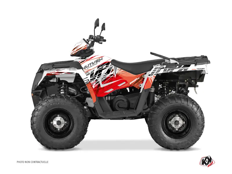 Kit Déco Quad Polaris Sportsman 570 Forest Rouge Blanc 2021-2023 Eraser