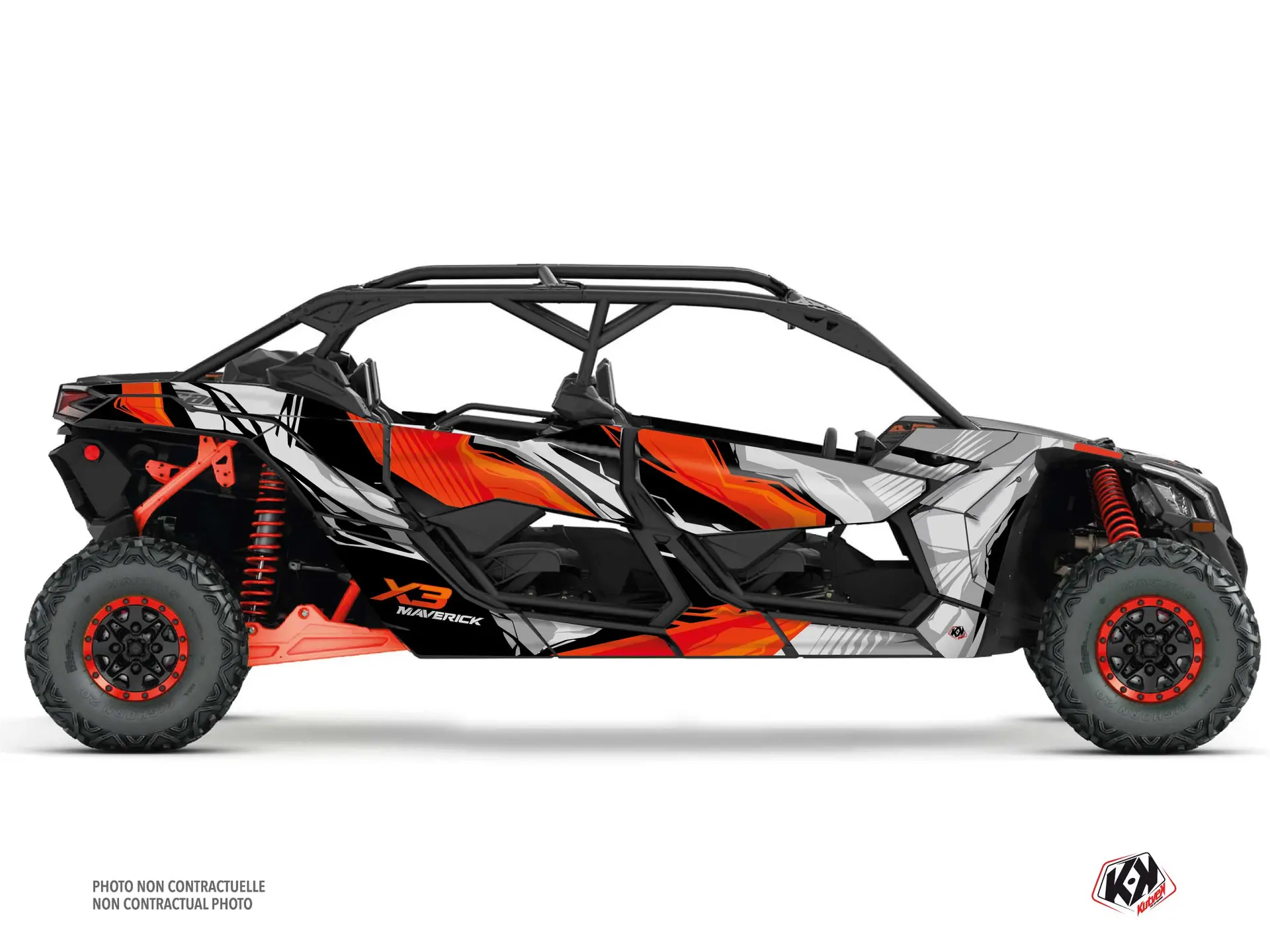 Kit de Adhesivos SSV Kliff Can Am Maverick X3 MAX Rojo (2017-2023) KUTVEK