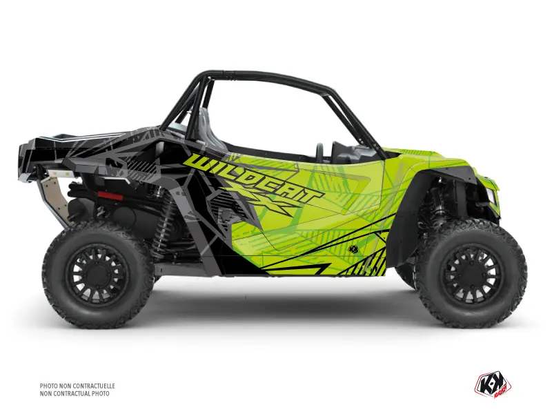 Bộ Decal SSV Requiem Arctic Cat Textron Wildcat XX Đen Xanh Lá Đầy đủ 2017-2023