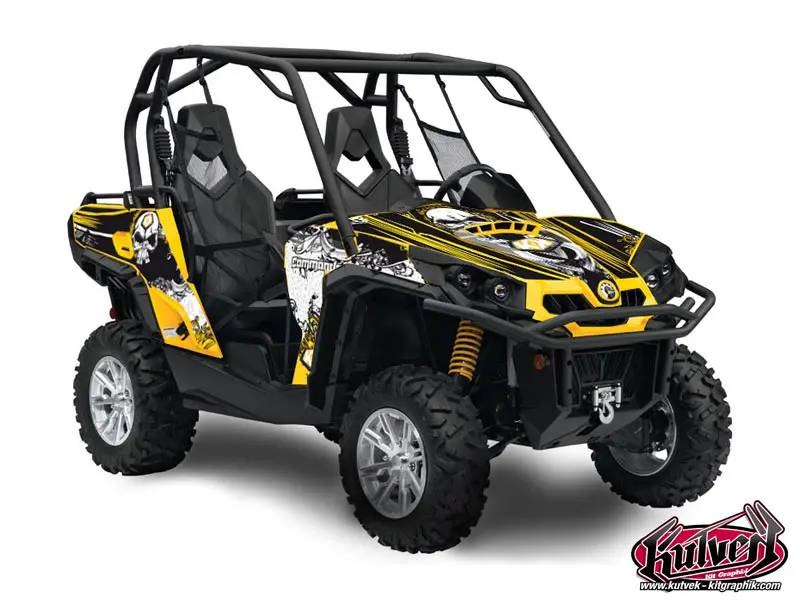 Dekorsatz SSV Trash Can Can-Am Commander Schwarz Gelb (2012-2018) Kutvek