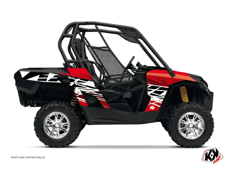 Kit Déco SSV Eraser Can-Am Commander Rouge Blanc 2012-2018