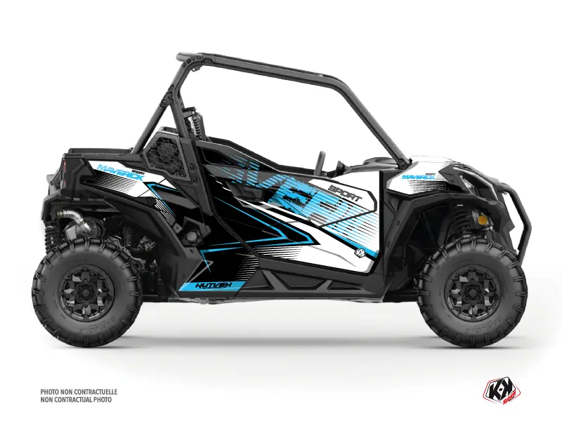 Kit Déco KUTVEK Kallin Can Am Maverick Sport Avec Portes Blanc Bleu (2018-2023)