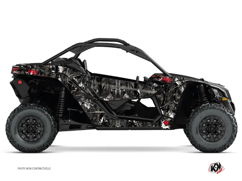 Kutvek SSV Camo Dekorsatz Can-Am Maverick X3 Schwarz Weiß (2017-2023)