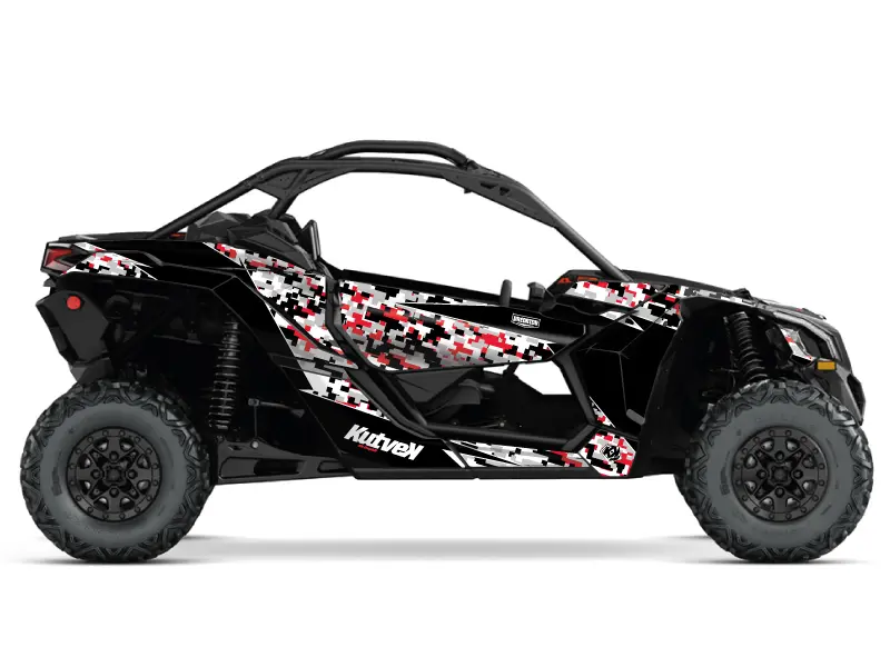 Dekorsatz SSV Prädator Can-Am Maverick X3 grau rot (2017-2023) KUTVEK
