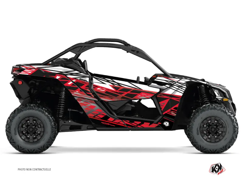 Dekorsatz SSV Eraser Can-Am Maverick X3 Schwarz Rot 2017-2023 KUTVEK