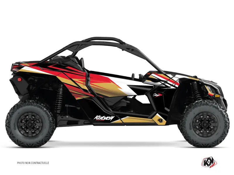 طقم زخارف KUTVEK SSV Stage لسيارة Can-Am Maverick X3 باللون الذهبي (2017-2023)