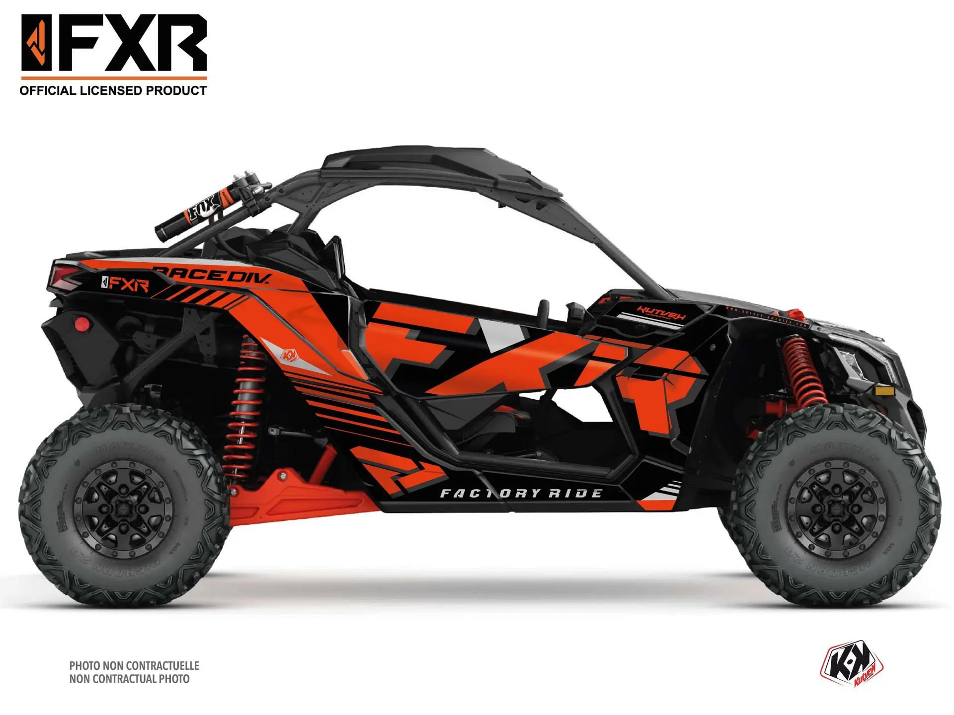 Dekorsatz KUTVEK FXR N1 Can Am Maverick X3 Rot (2017-2023)