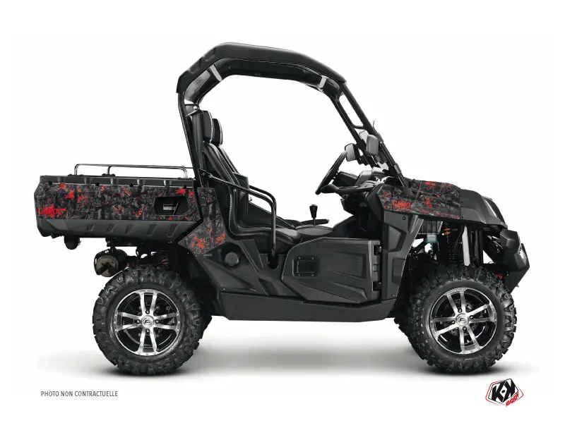 Dekorationssæt SSV Camo CF Moto U Force 800 Sort Rød (2013-2023) Kutvek