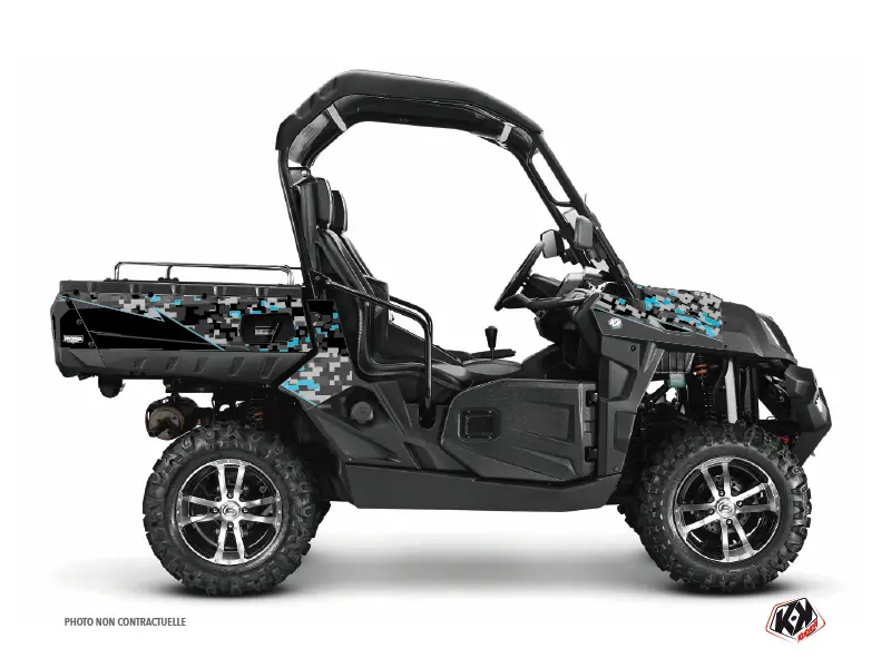 Dekorationssæt SSV Predator CF Moto U Force 800 sort turkis (2013-2023) KUTVEK