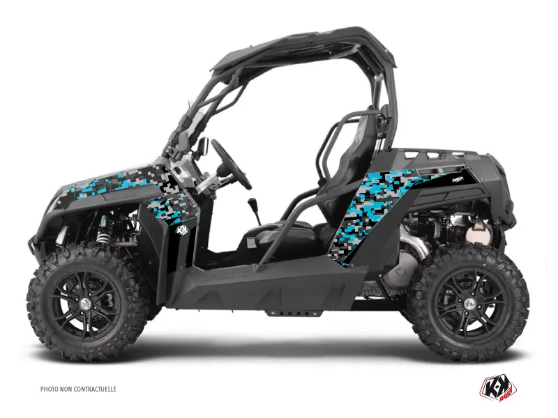 Sada polepů SSV Predator CF Moto Z Force 800 černá tyrkysová (2013-2023) KUTVEK