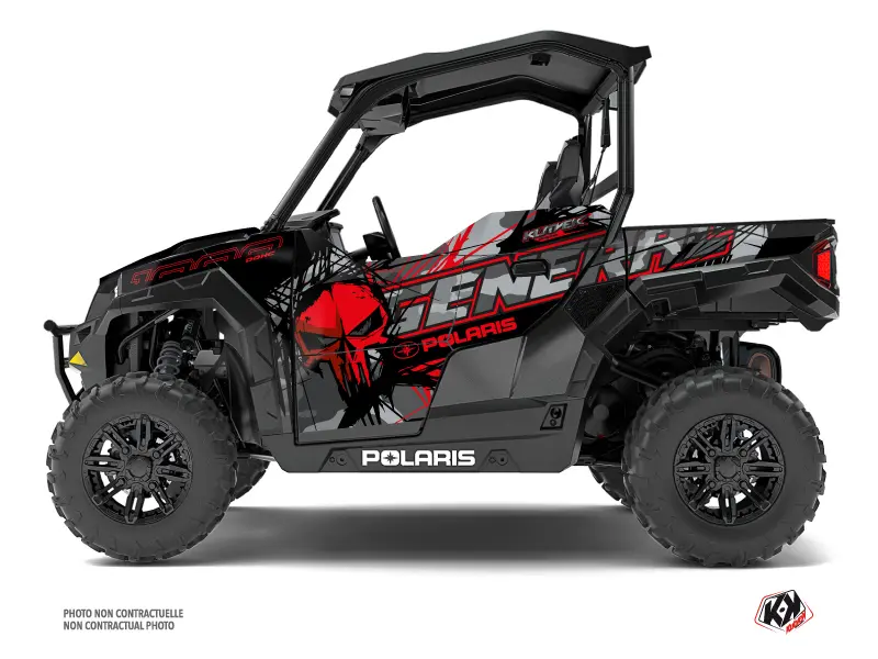 Dekorkészlet SSV Evil Polaris General 1000 szürke piros (2016-2021) KUTVEK
