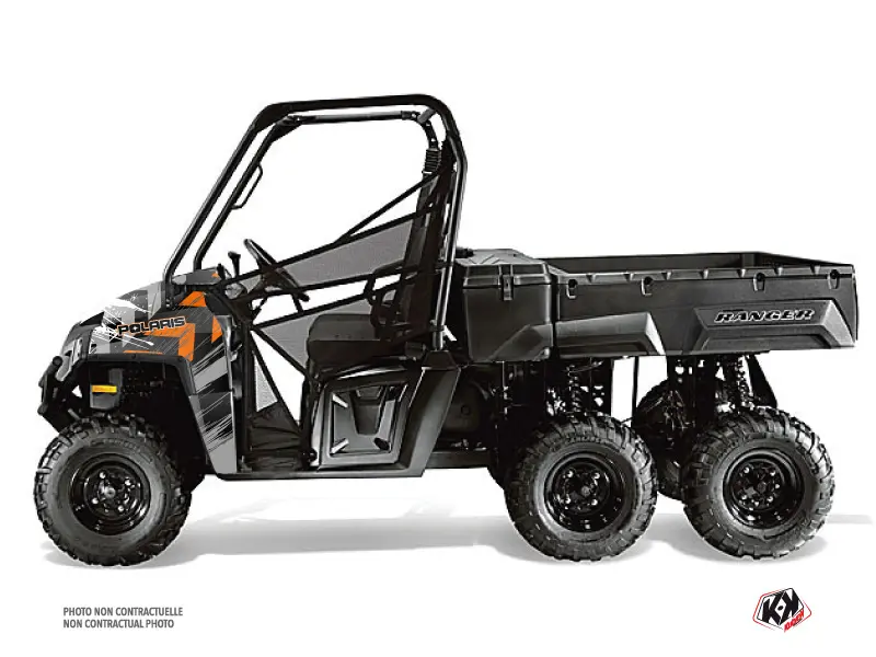Polaris Ranger 6x6 오렌지 SSV 리프터 데코 키트 (2014-2016) KUTVEK