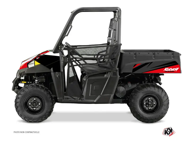 طقم زخرفة SSV Stage Polaris Ranger 570 أسود أحمر (2015-2021) KUTVEK