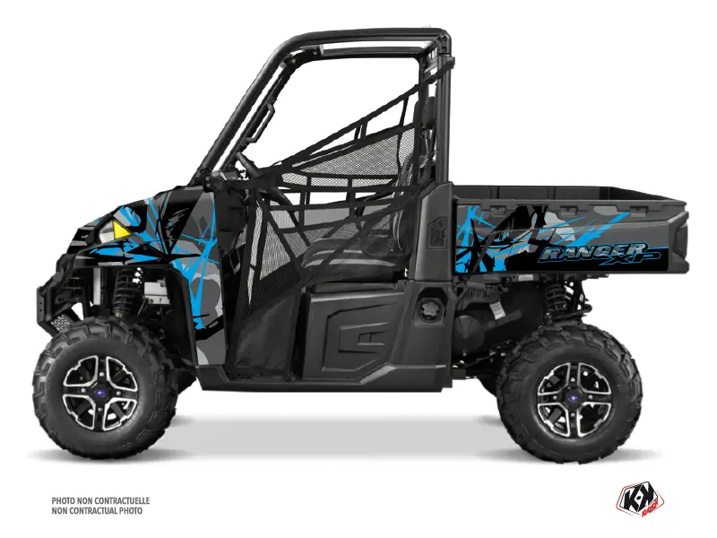 KUTVEK Polaris Ranger 900 XP Evil SSV 灰蓝色贴花套装 (2012-2015)