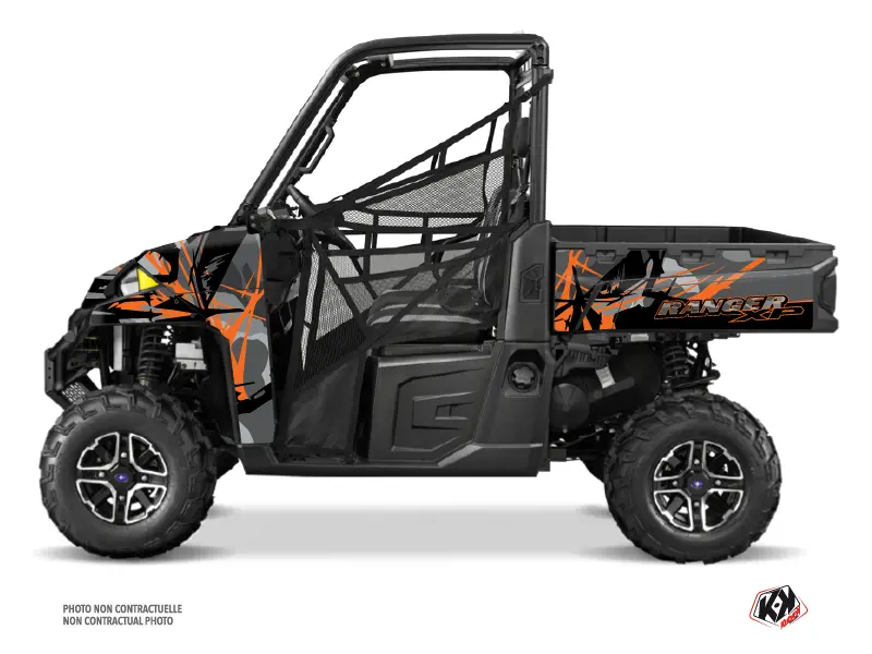KUTVEK SSV Evil 北极星 Ranger 900 XP 灰/橙贴花套件 (2017-2019)