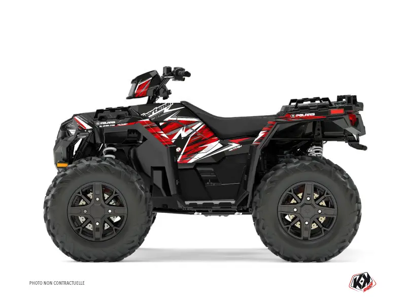 Kit de adhesivos Quad Jungle Polaris Sportsman XP 1000 Forest Negro Rojo 2022-2023