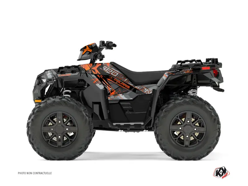 Dekorsatz Quad KUTVEK Evil Polaris 850 Sportsman Forest Grau Orange (2013-2016)
