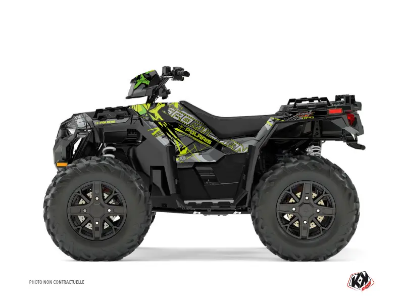 Kit déco KUTVEK Quad Evil Polaris 850 Sportsman Forest gris vert (2017-2020)