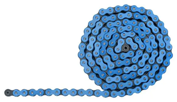 Kette 420 - 136 Glieder - Hyper verstärkt ohne O-Ringe - Axring - Blau