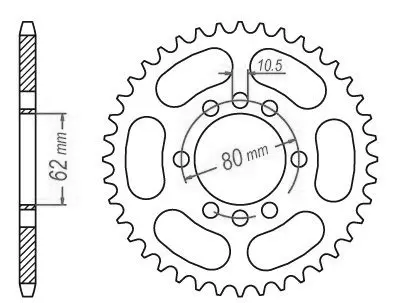 Couronne Acier Esjot 428 49 Dents Yamaha TT JTR843