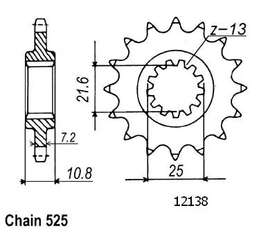 Pinion Esjot Yamaha 525 16 dinți JTF1586