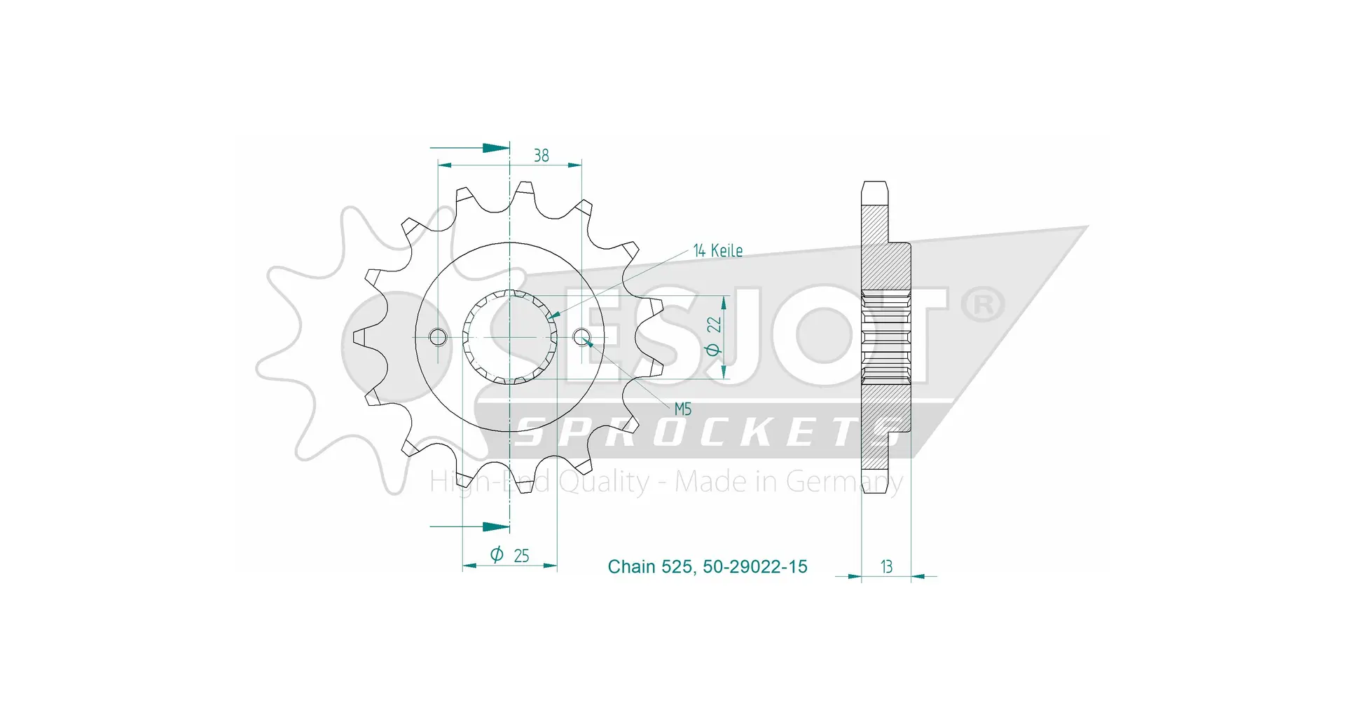 ترس إسجوت 525 - 15 سن - مشابه لـ JTF740