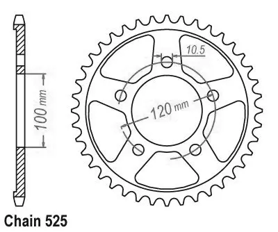 Couronne acier Esjot 525 - 41 dents - Similaire JTR702