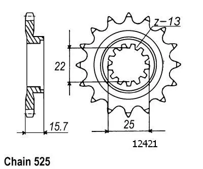 Ritzel Esjot 525 - 15 Zähne - Ähnlich JTF1535