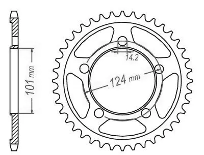 Зъбно колело стомана Esjot 41 зъба KTM 525 - JTR898
