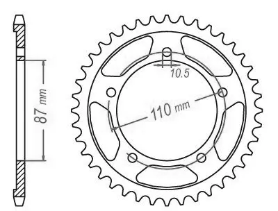 Kettenrad Stahl Esjot Suzuki 520 39 Zähne JTR823