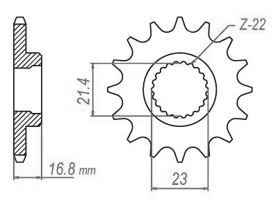 Sprocket Esjot 520 - 16 teeth - Similar to JTF582