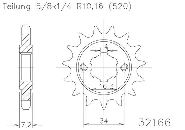 Pignone Esjot 520 - 12 Denti - Fabbricazione Tedesca