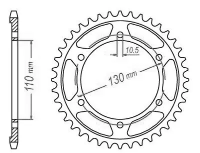 Corrente aço Esjot 530 45 dentes MZ-Yamaha JTR479