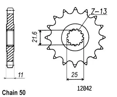 Ritzel Esjot 530 16 Zähne Yamaha ähnlich JTF580