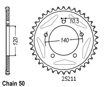 Kettenrad Stahl Esjot Suzuki-Triumph 530 43 Zähne JTR1797