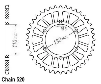 Esjot Alu Kettenrad Suzuki 520 45 Zähne JTA486