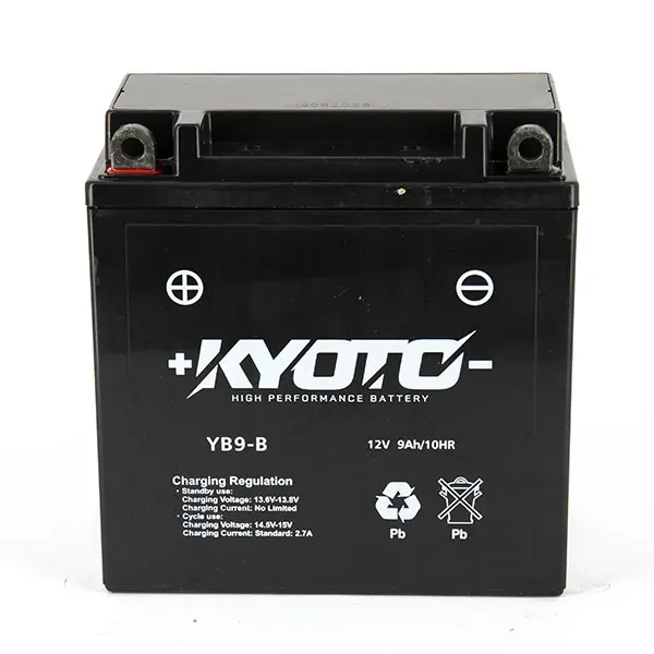 Batterij Kyoto YB9-B SLA-AGM onderhoudsvrij — zicht 2