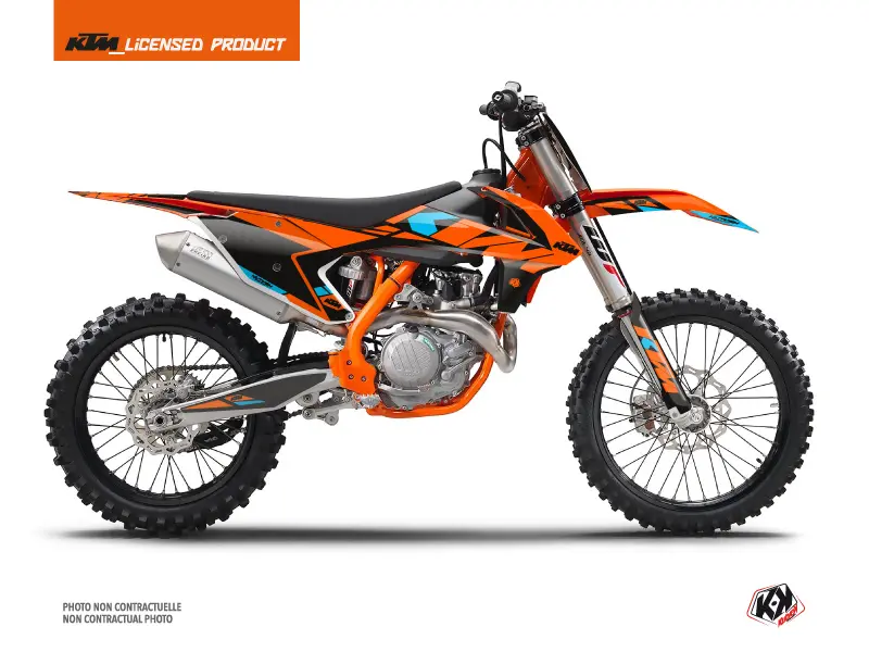 KUTVEK KTM 150 SX 오렌지 레플렉스 모토크로스 데칼 키트