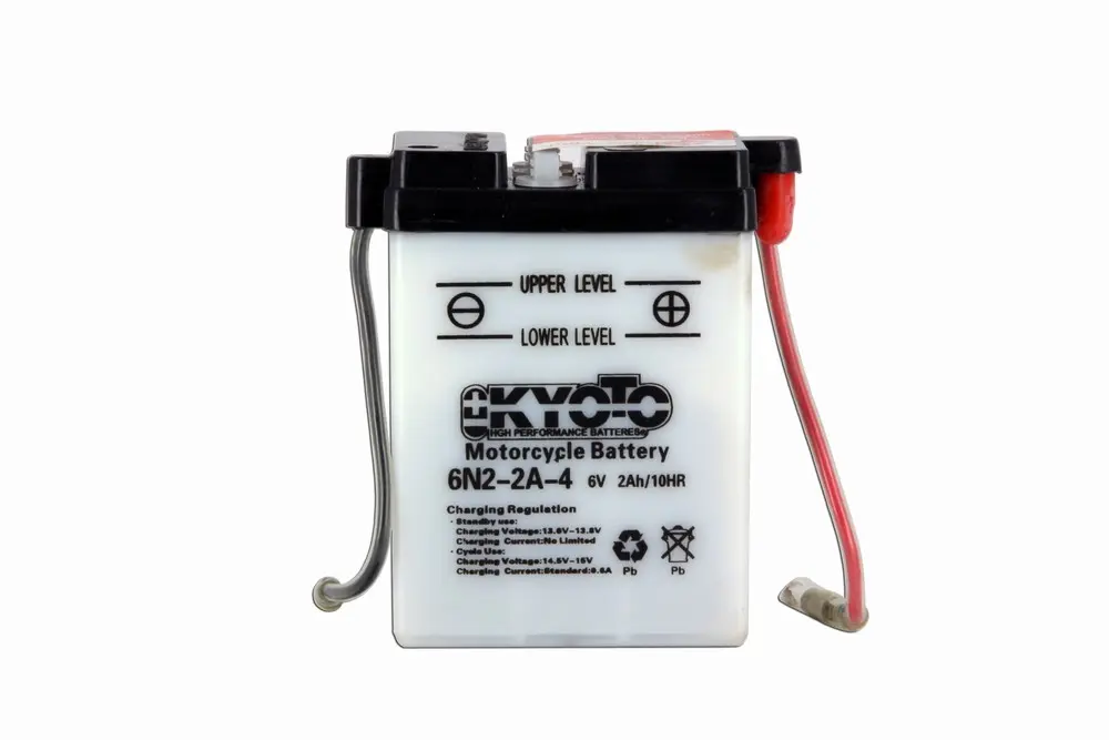 کیوٹو - 6N2-2A-4 کنونشنل مینٹیننس بیٹری - ایسڈ پیک کے ساتھ ڈلیورڈ