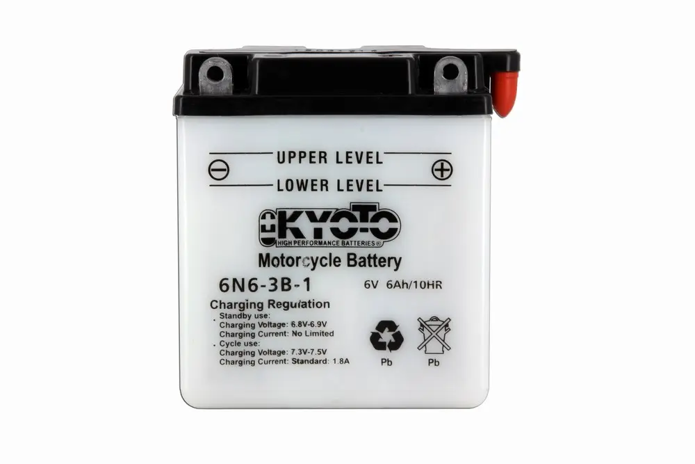Batterie Kyoto 6N6-3B-1 conventionnelle avec entretien - livrée avec pack acide