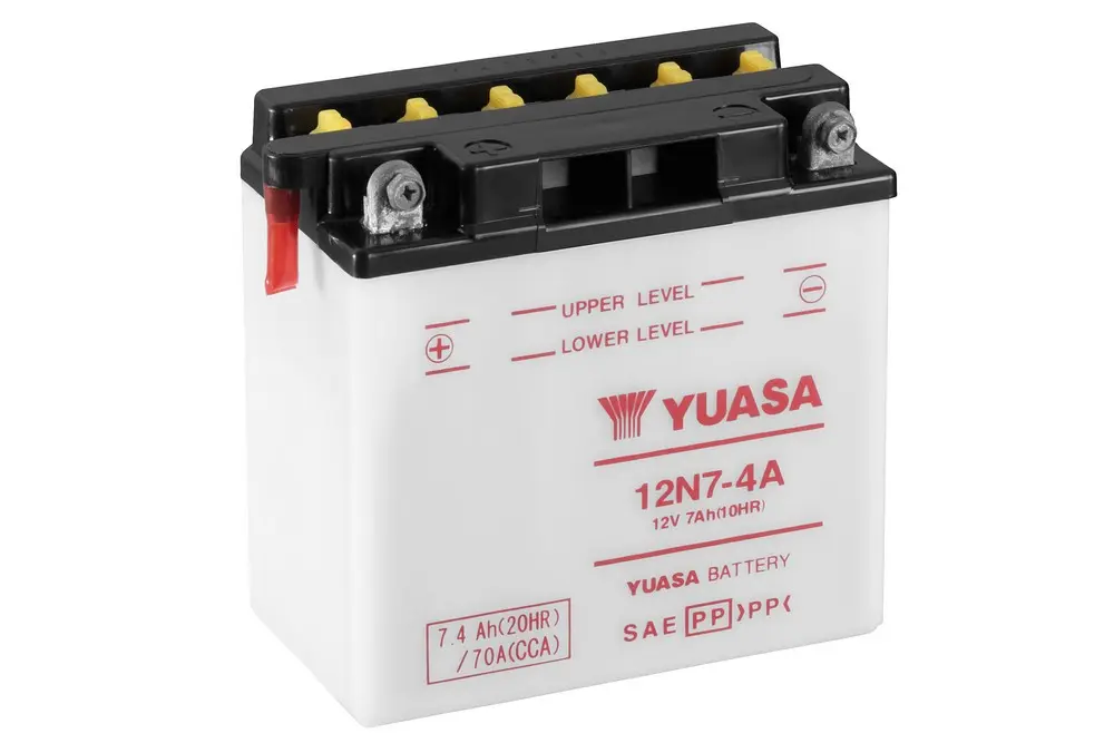 Yuasa 12N7-4A priežiūros reikalaujanti įprastinė baterija