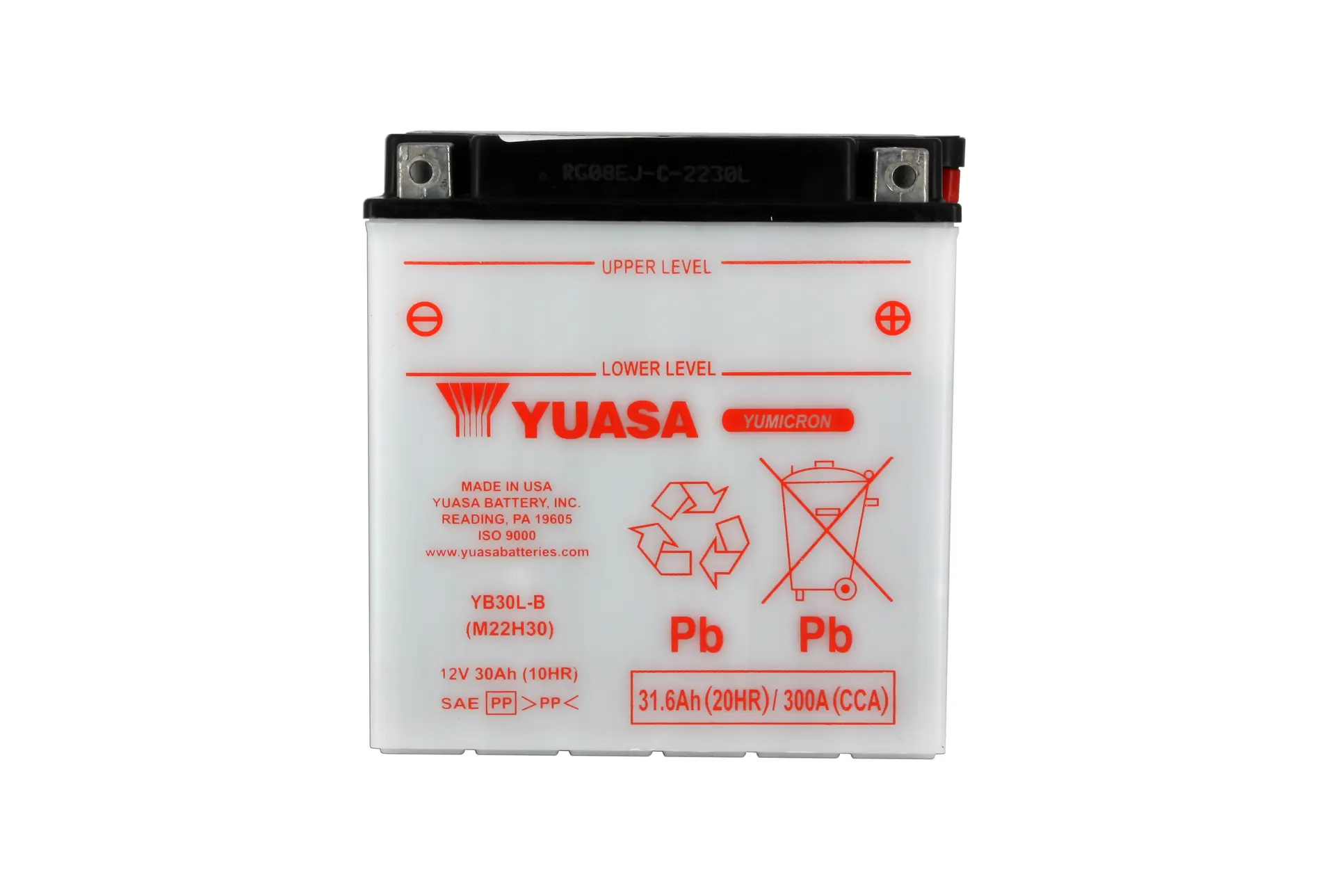 Batterie Yuasa YB30L-B Conventionnelle avec Entretien