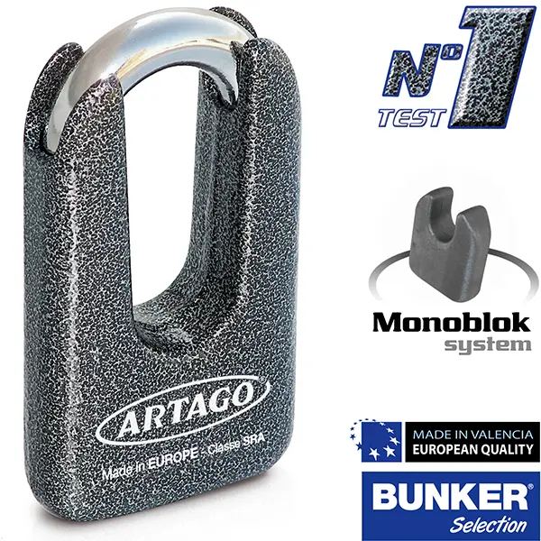 Chaîne antivol Artago SRA ø15mm gris martelé homologué