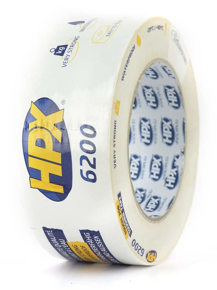 Bandă adezivă pânză HPX 6200 alb 48 mm x 25 m