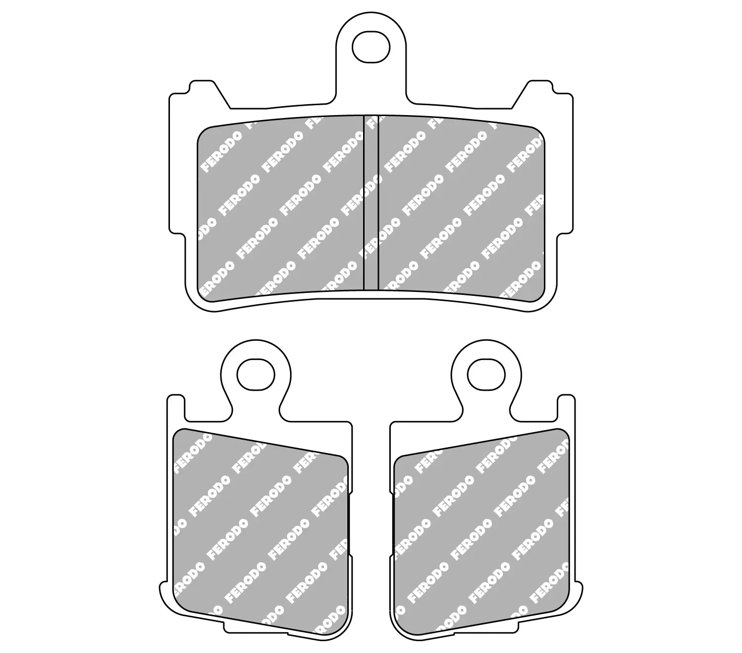 Stabdžių kaladėlė Ferodo Metalas kepsnio Sinter Grip Road R90 — 2 vaizdas